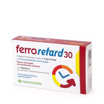 FERRO RETARD 30 COMPRESSE a rilascio prolungato con VITAMINA C 